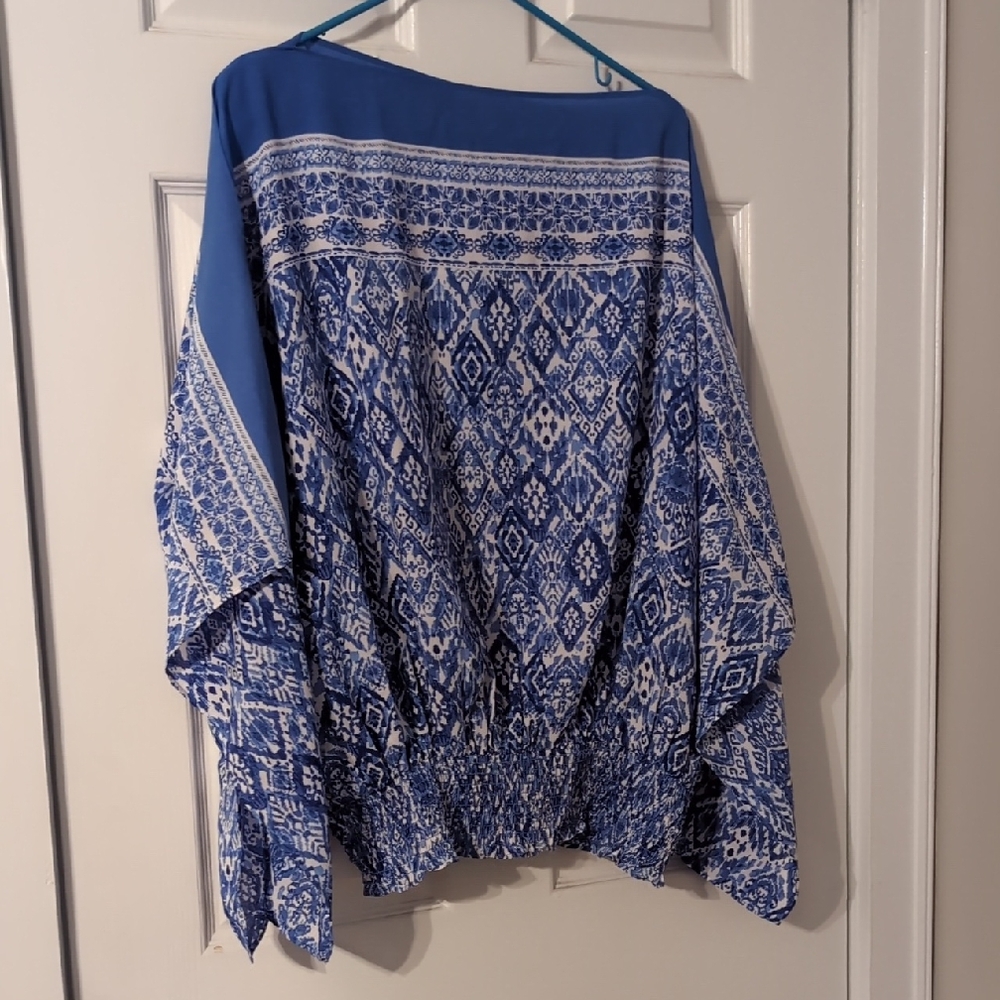 Cato Blue and White Patterned Camisole